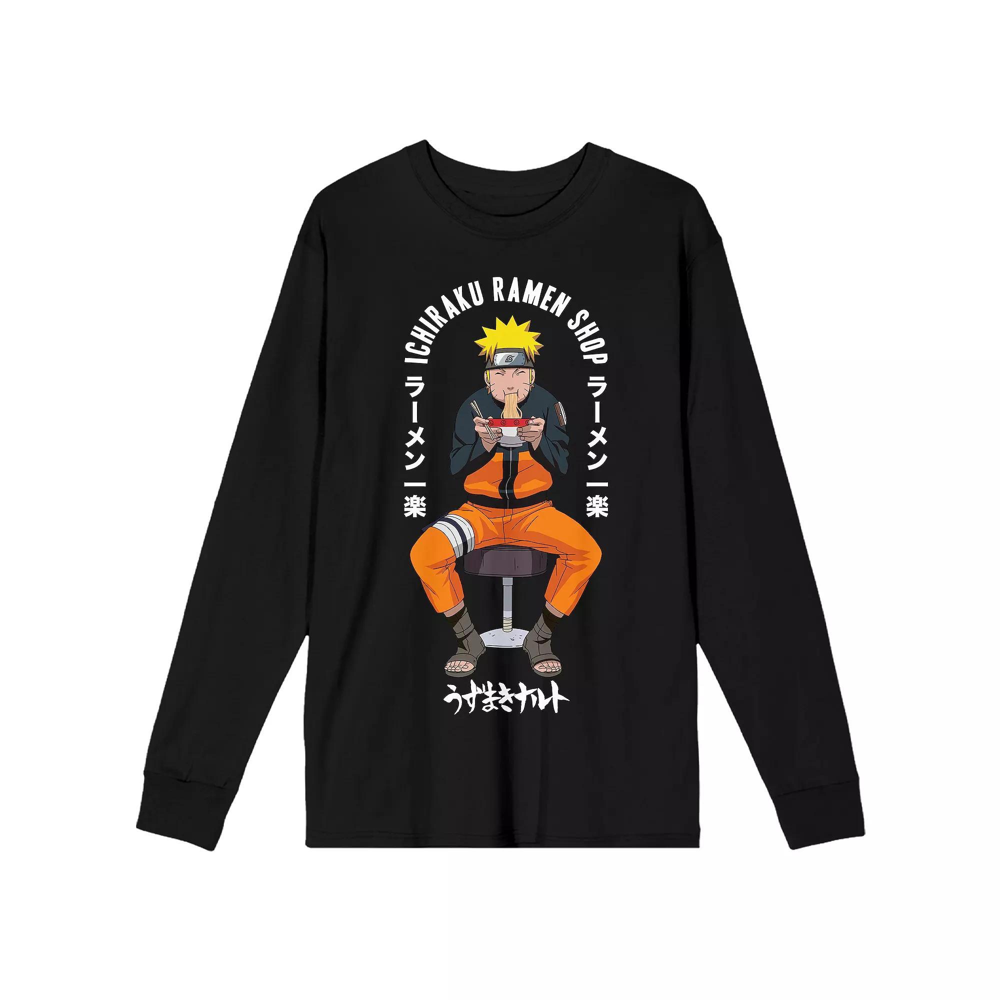 Men's Naruto Classic with Ichiraku Long Sleeve Tee, Size: XXL, Black Product Image