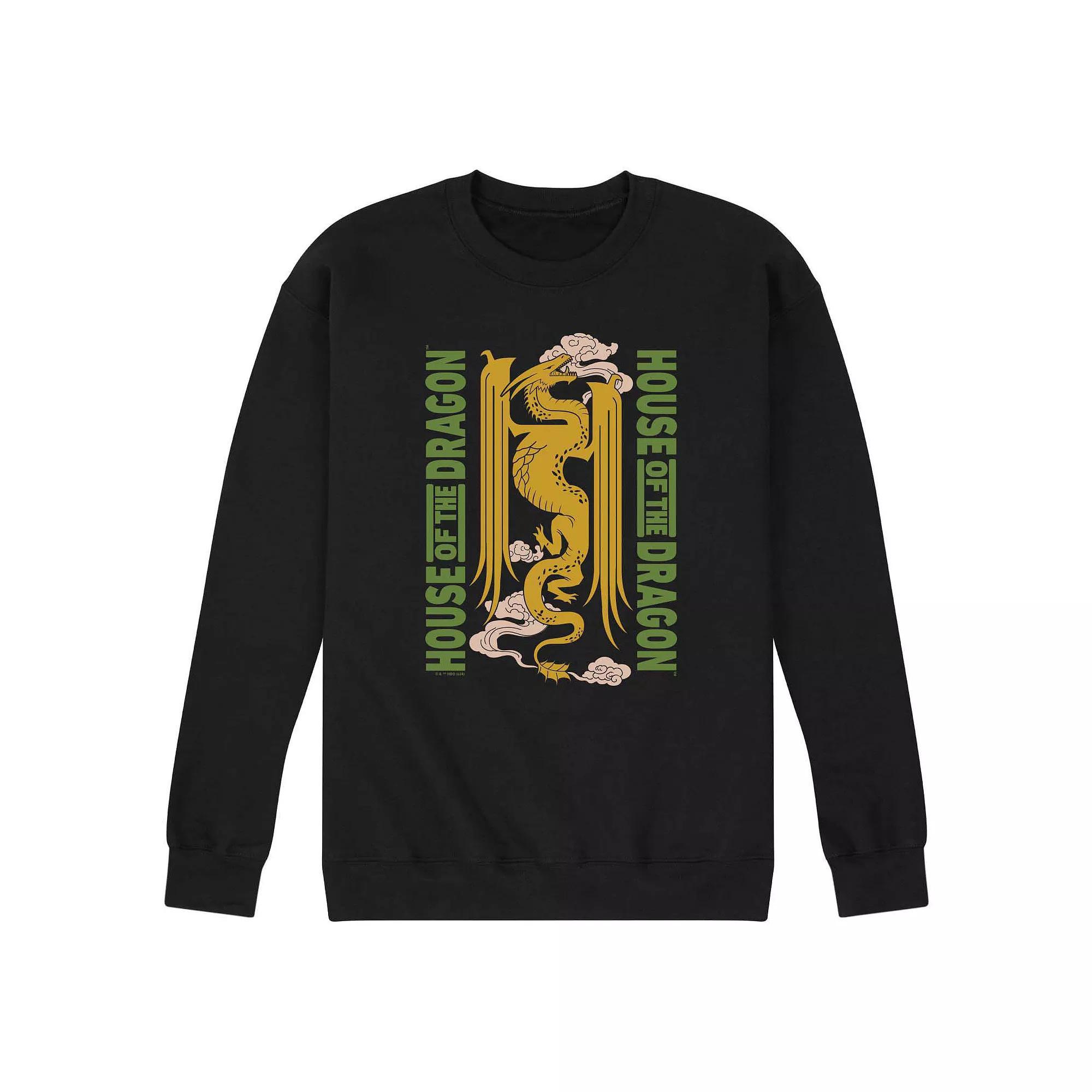 Men's House Of The Dragon Fleece Sweatshirt, Size: Medium, Black Product Image