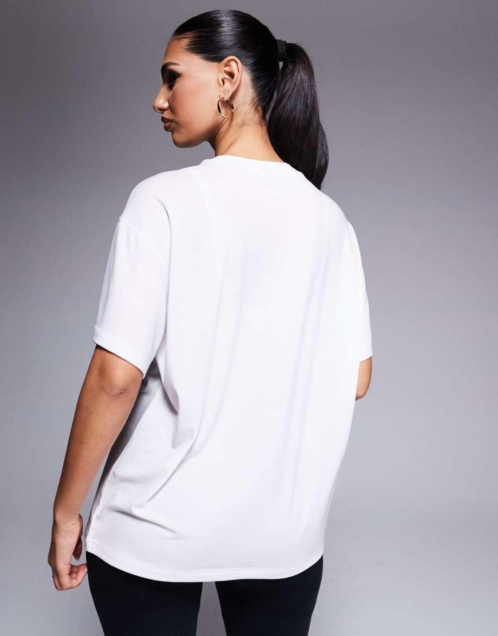 ASOS 4505 Icon quick dry performance oversized t-shirt in white Product Image