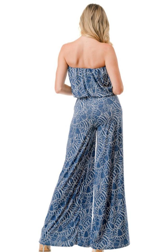 Print Jumpsuit w/ Belt Product Image