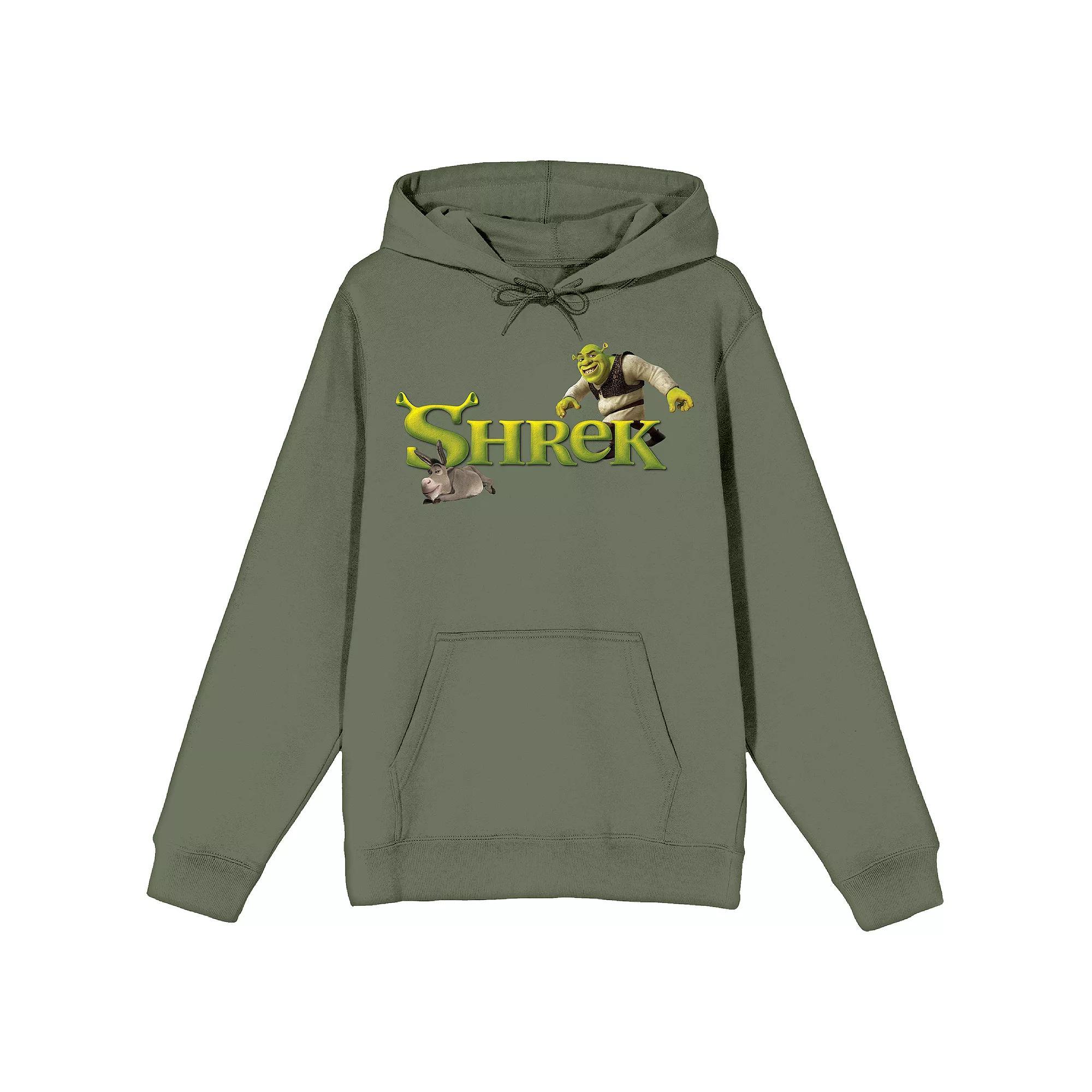 Men's Shrek Donkey & Shrek Hoodie, Size: Small, Green Product Image