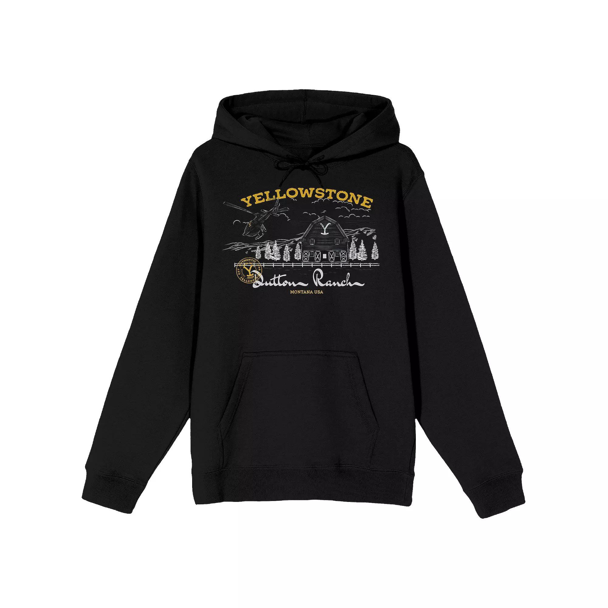 Men's Yellowstone Dutton Ranch Hoodie, Size: XXL, Black Product Image