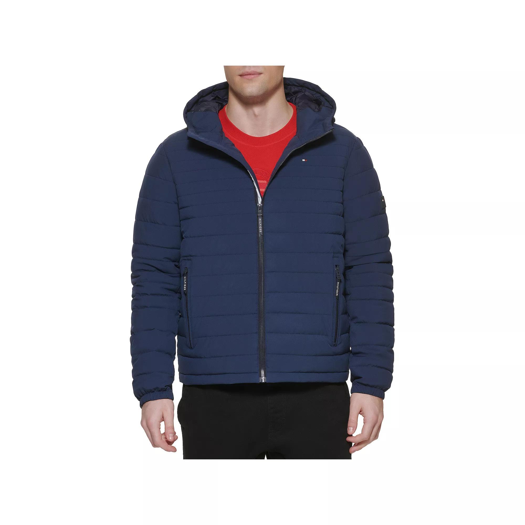 Men's Tommy Hilfiger Stretchy Hooded Puffer Jacket,  Product Image
