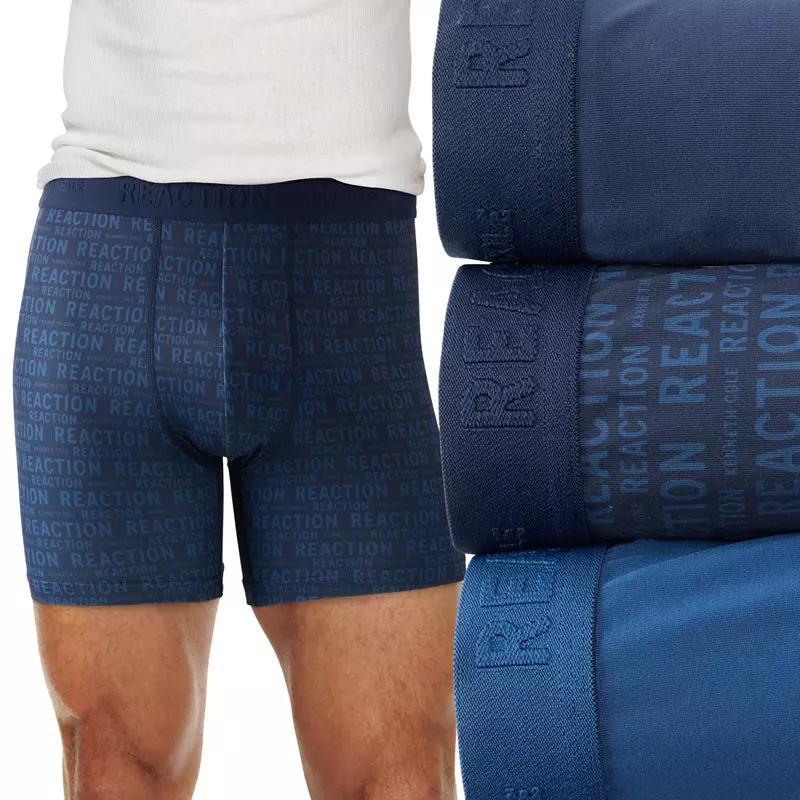 Men's Kenneth Cole Reaction 3-Pack Microfiber Stretch Boxer Briefs, Size: Small, Blue Product Image
