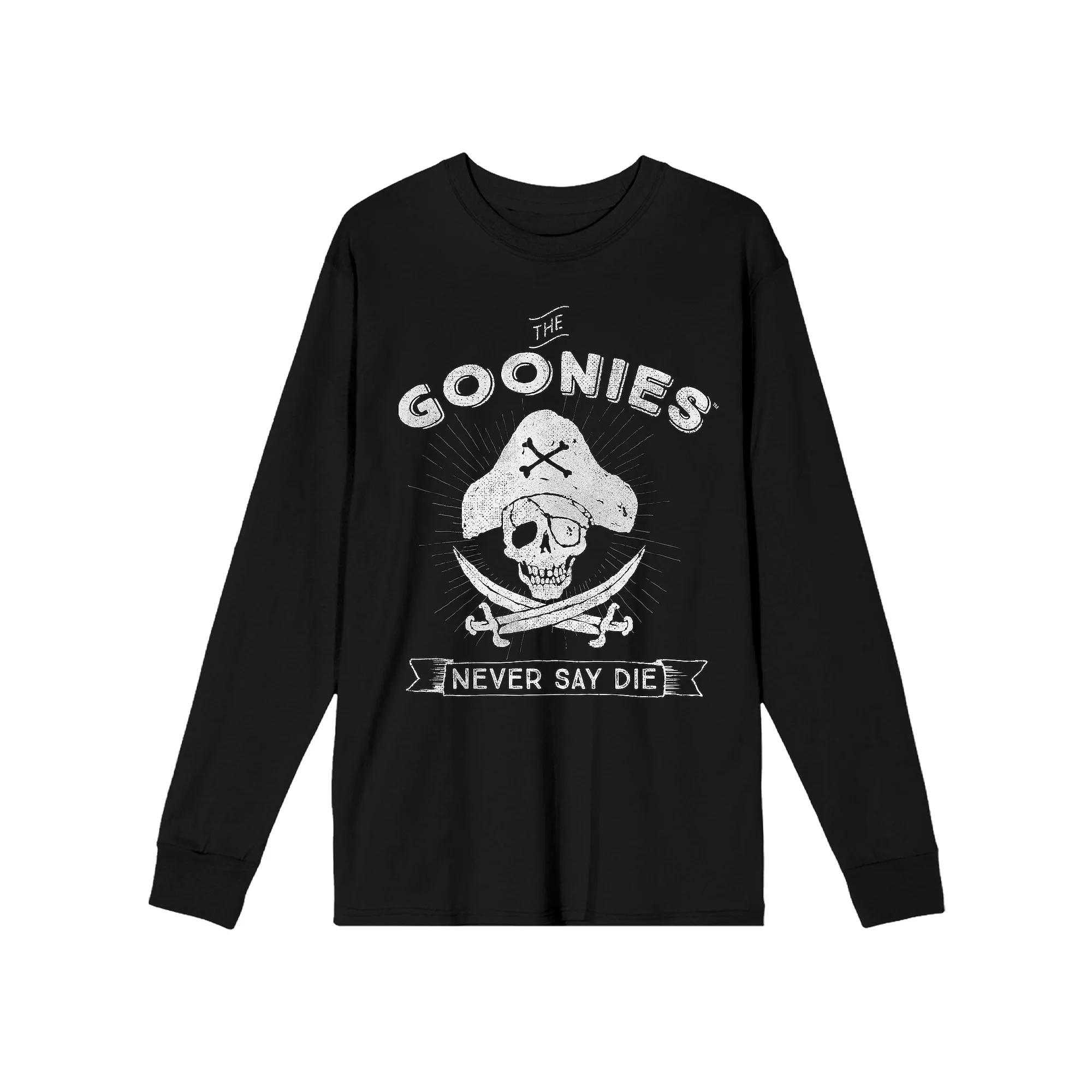 Men's The Goonies Never Say Long Sleeve Tee, Size: XXL, Black Product Image