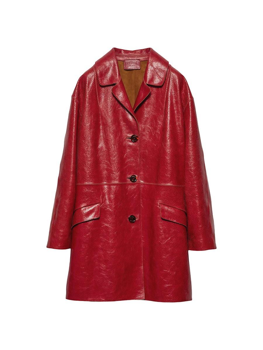 Womens Crackle Suede Coat Product Image
