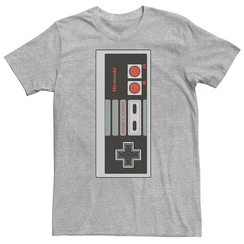 Big & Tall Nintendo NES Controller Vertical Tee, Men's, Size: 4XLT, Athletic Grey Product Image