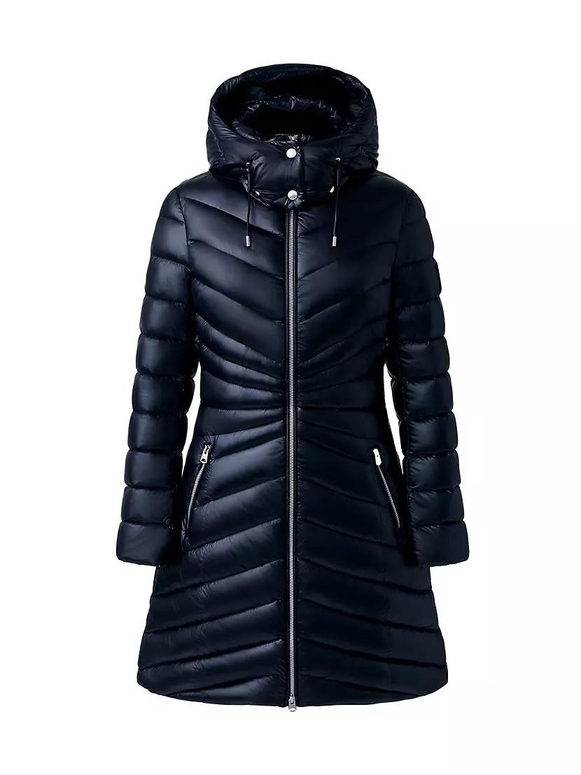 Womens Camea Lustrous Lightweight Down Coat Product Image