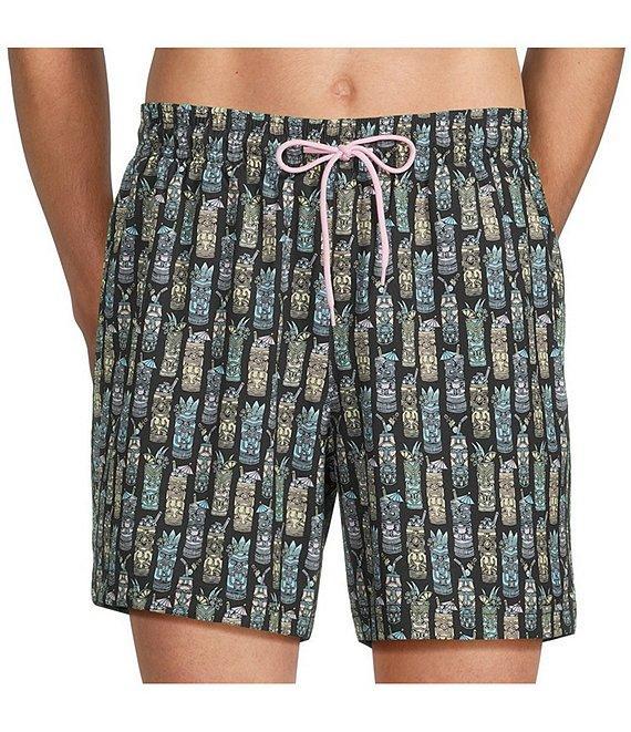 Caribbean Tiki Drinks 6#double; Swim Trunks Product Image