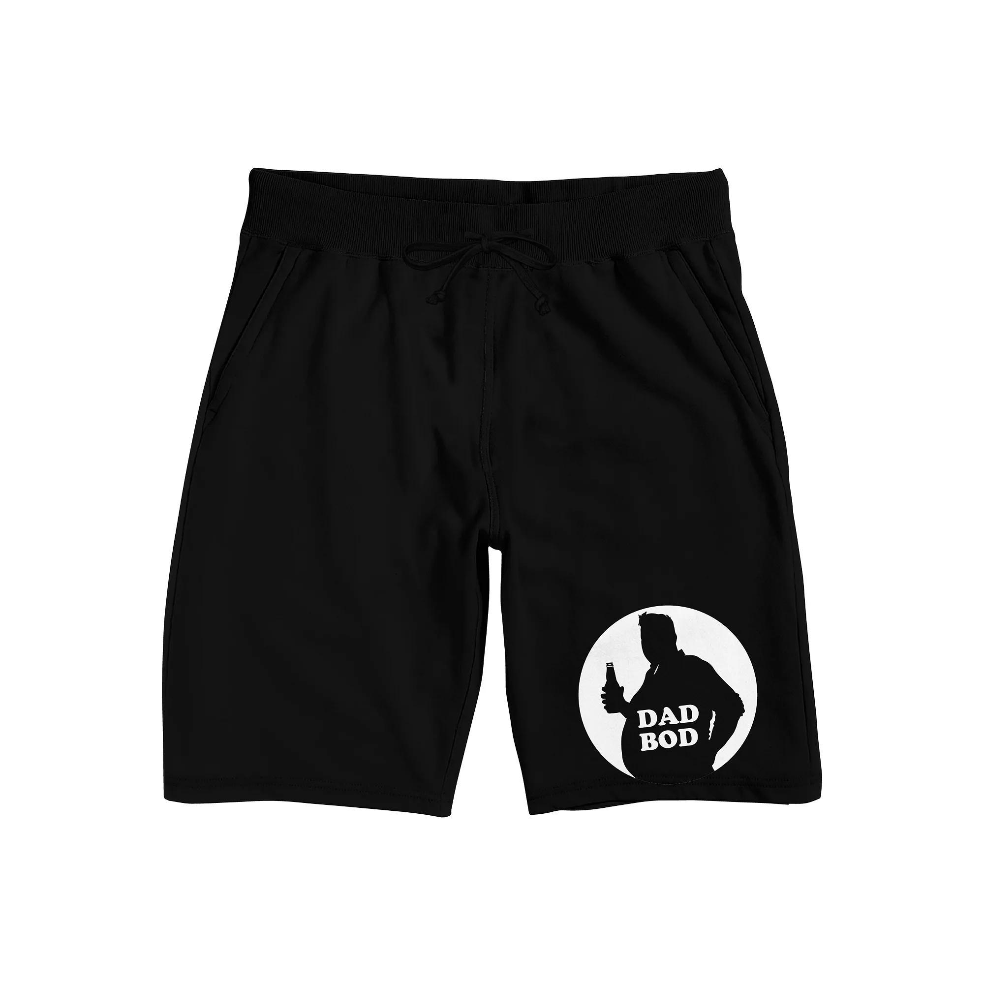 Men's Dad Bod Silhouette Pajama Shorts,  Product Image