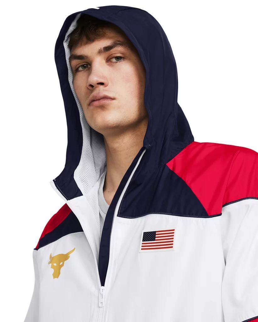 Men's Project Rock Woven Red, White & Blue Jacket Product Image