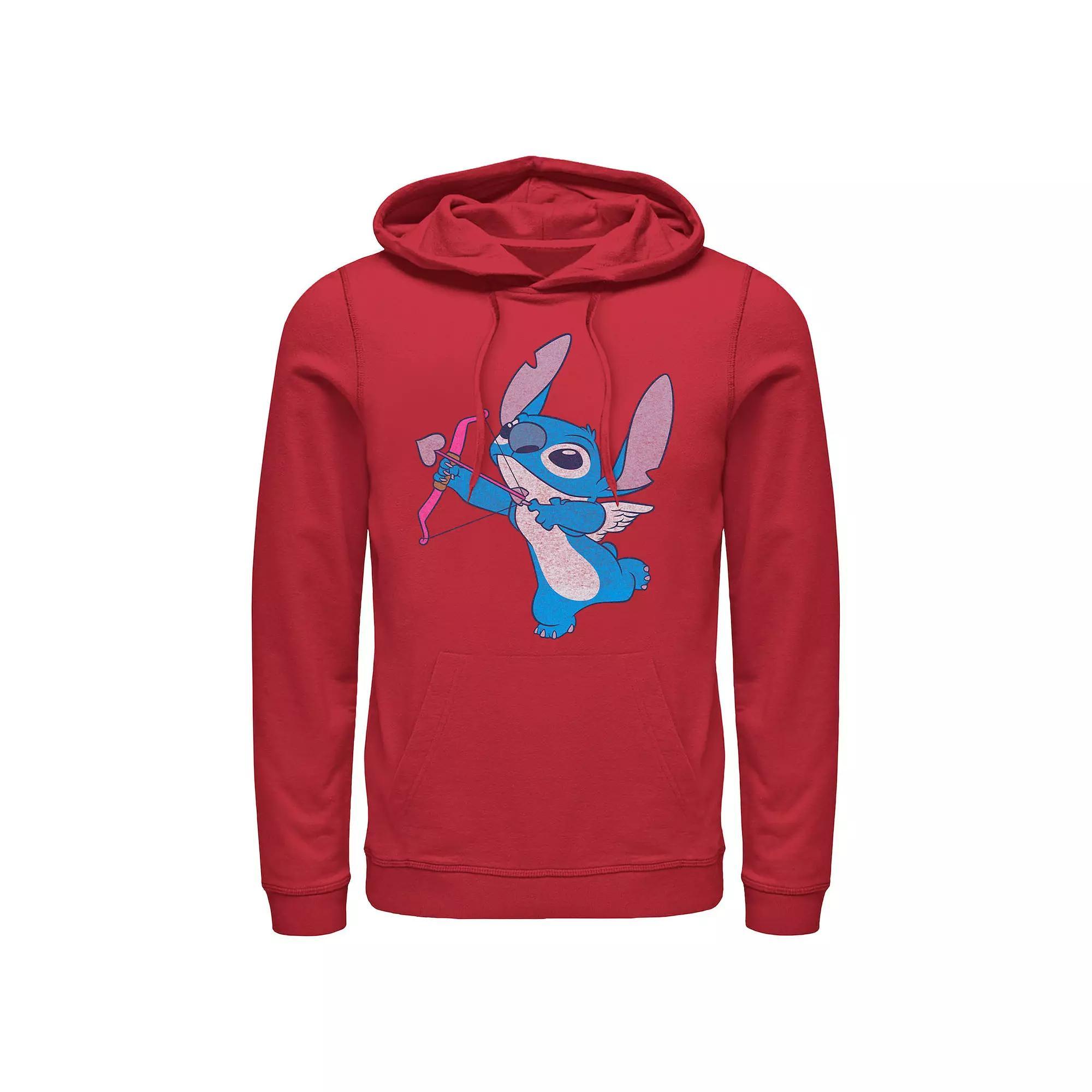 Disney's Lilo & Stitch Cupid Stitch Men's Graphic Hoodie, Size: XL, Red Product Image