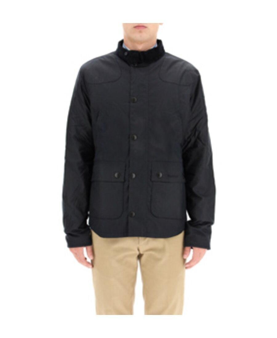 BARBOUR Reelin Waxed Cotton Jacket In Navy Product Image