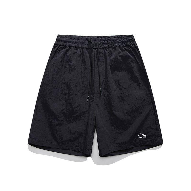 Drawstring Waist Plain Shorts Product Image