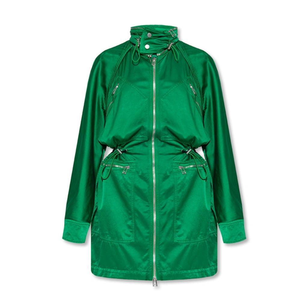 BOTTEGA VENETA Satin Parka In Green Product Image