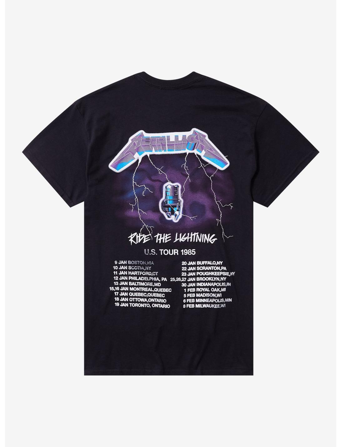 Metallica Ride The Lightning Tour Dates T-Shirt Product Image