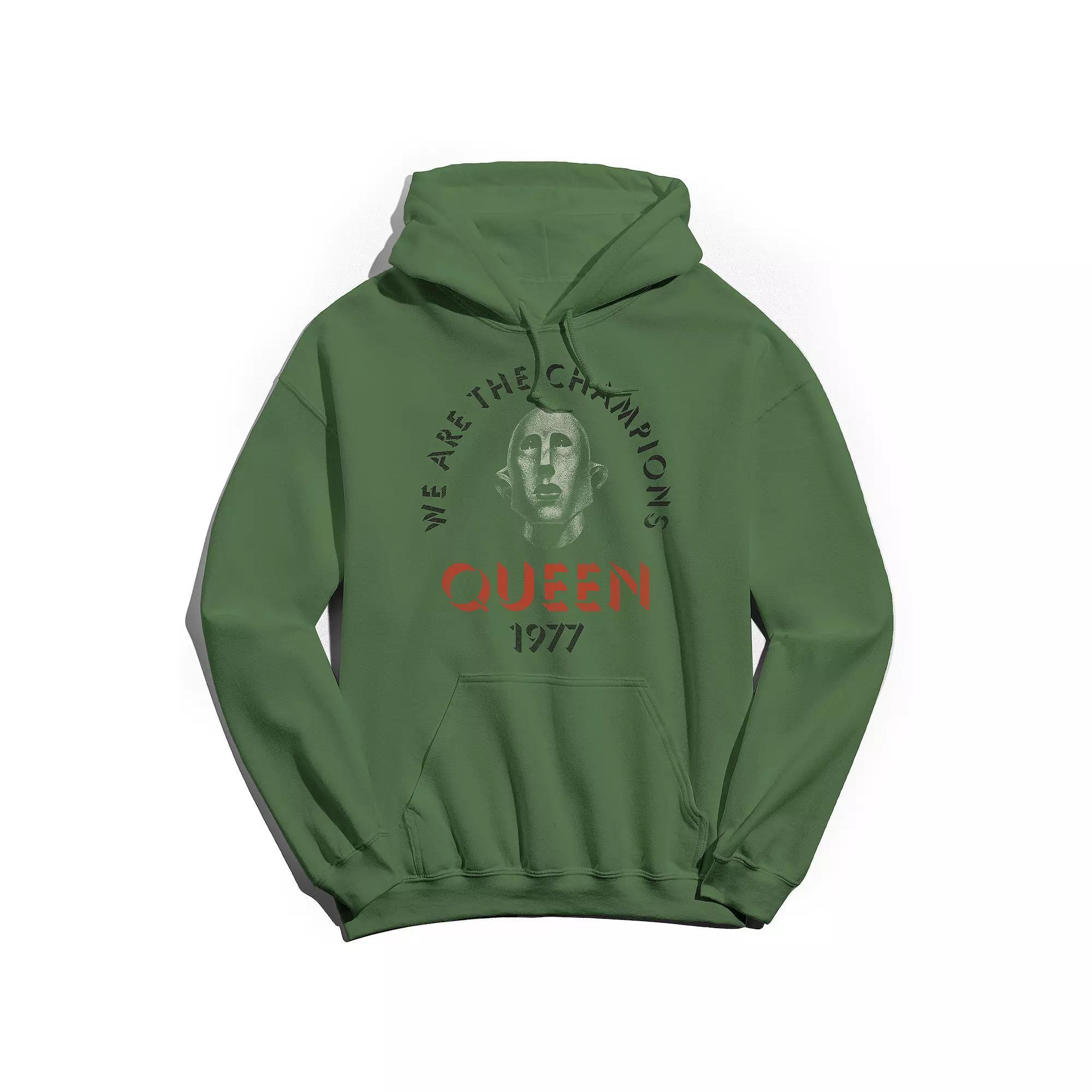 Men's Queen Vintage Champions Hoodie, Size: XXL, Military Green Product Image