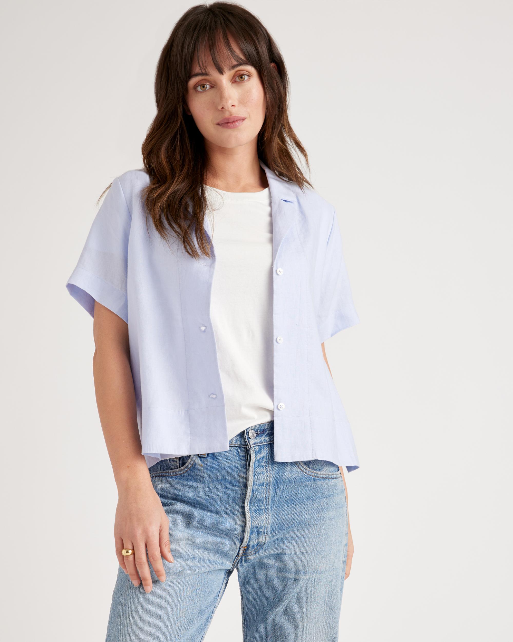 Quince | Women's Short Sleeve Shirt Size XL, Linen Product Image