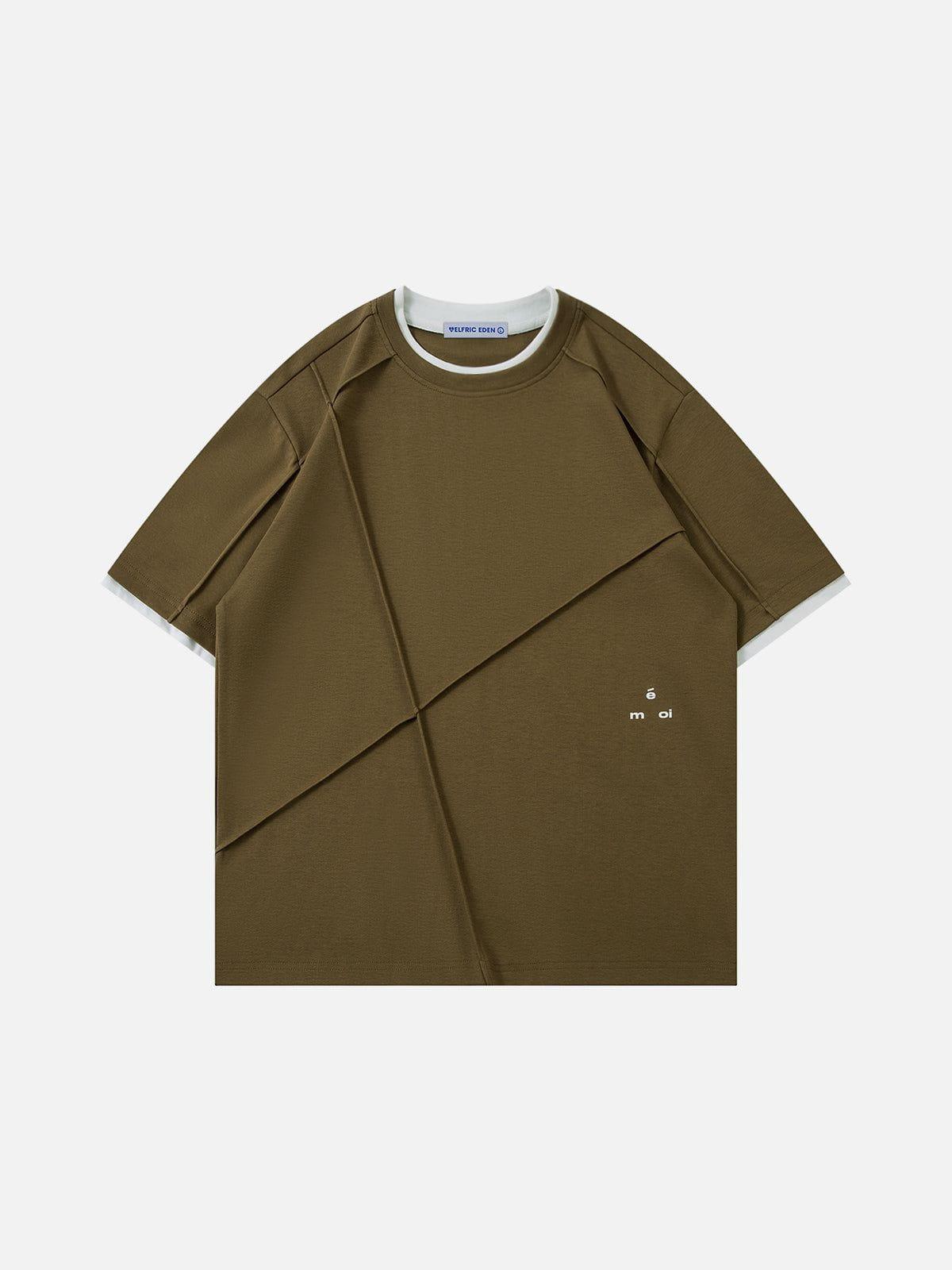 Aelfric Eden Wrinkle Patchwork Two Layer Tee Product Image