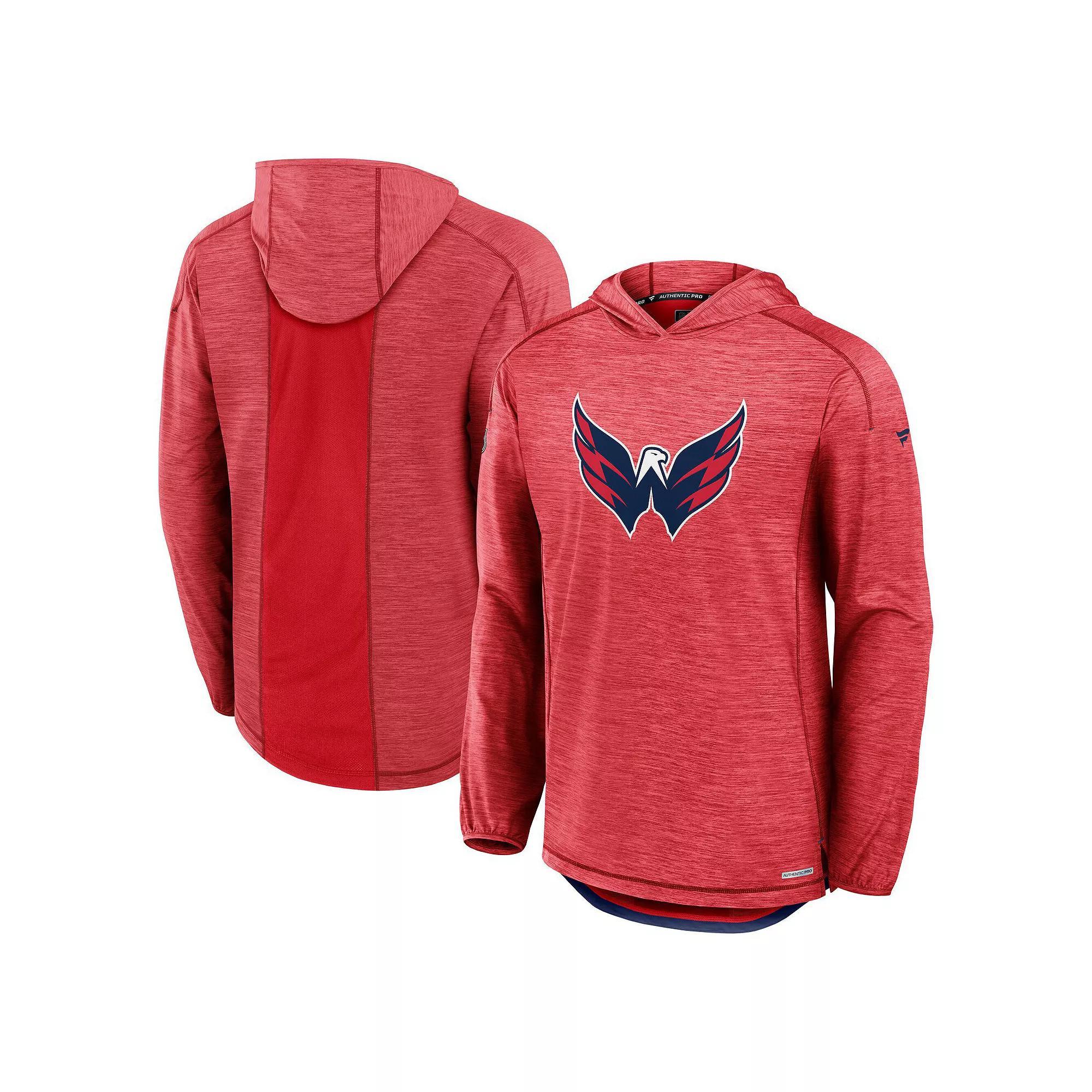 Men's Fanatics  Red Washington Capitals Authentic Pro Rink Lightweight Pullover Hoodie, Size: 2XL Product Image