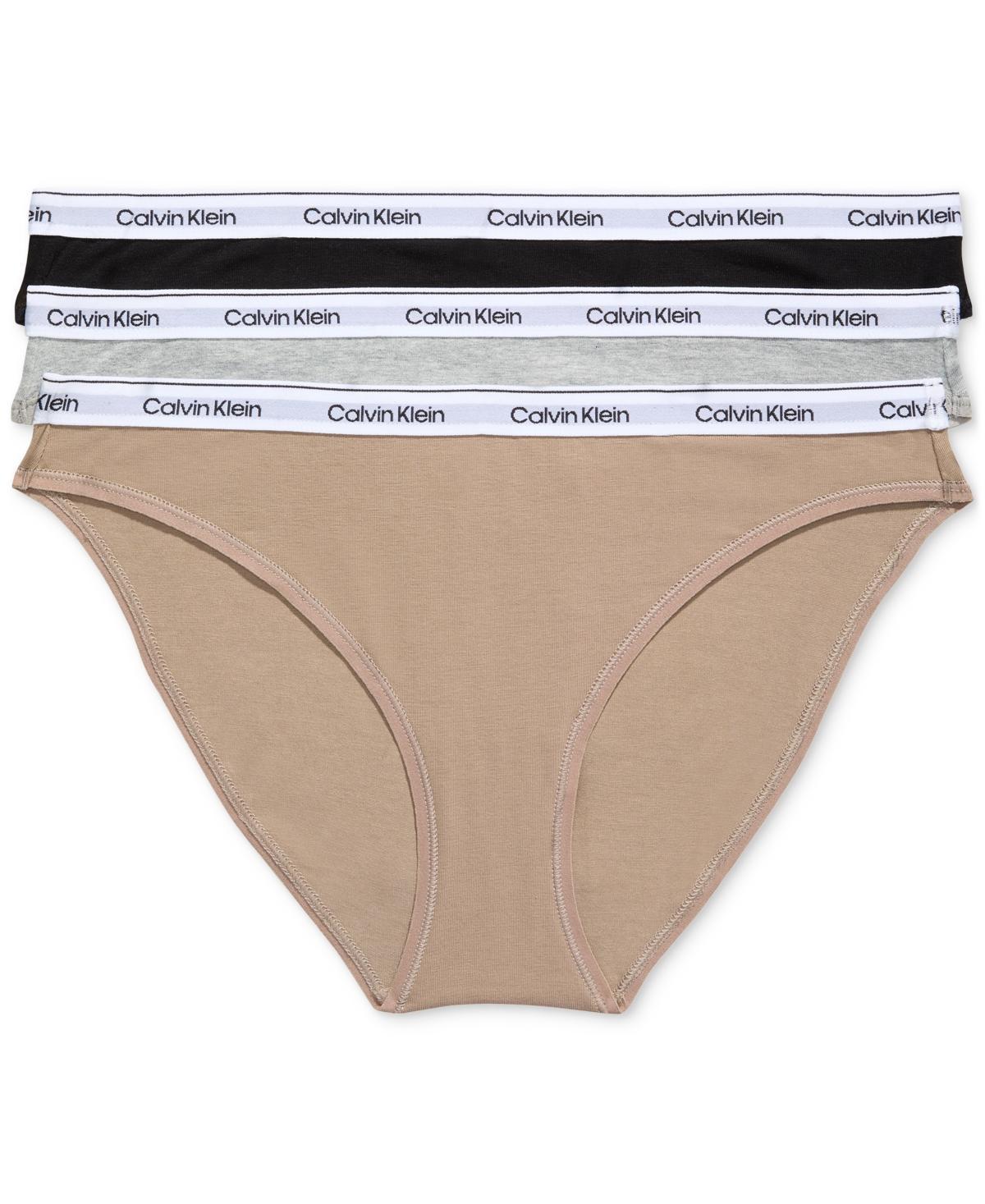 Calvin Klein Womens Modern Logo 3-Pack Bikini - Multi - S Product Image