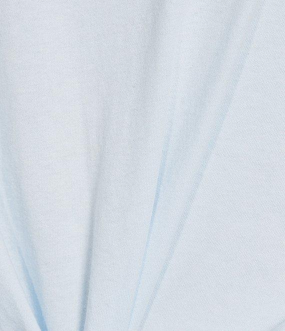 DKNY by Donna Karan Crew Neck Short Sleeve Knot Front Tee Shirt Product Image