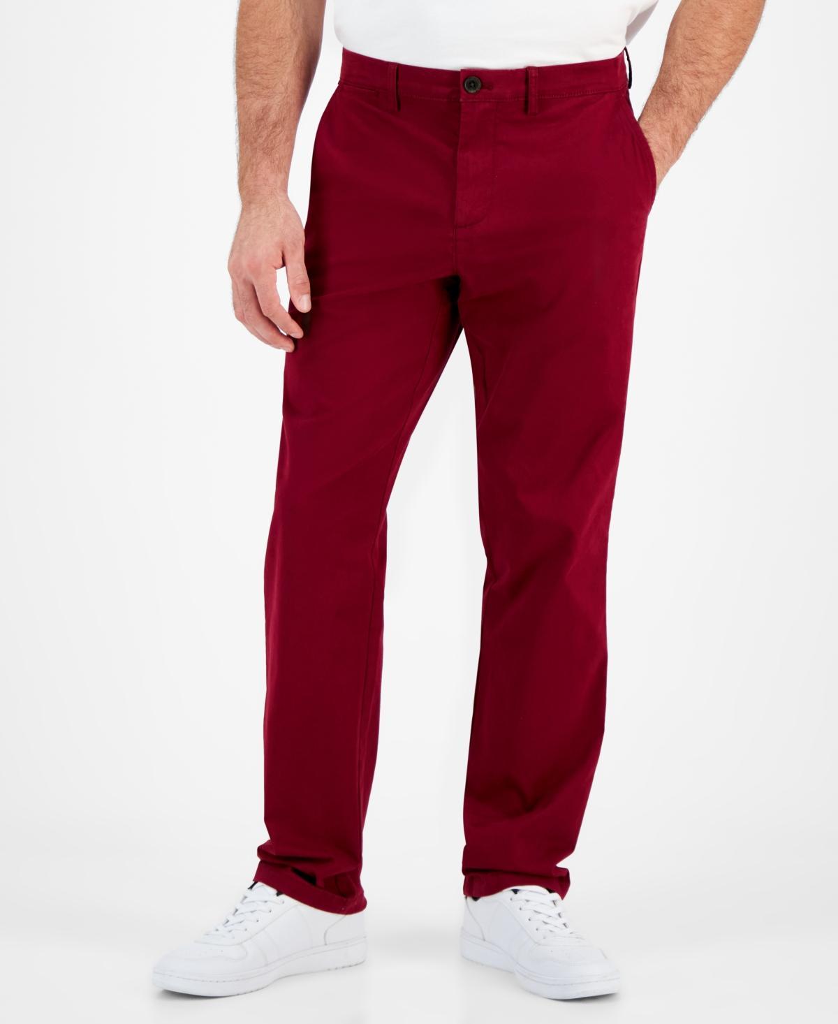 Tommy Hilfiger Mens Straight-Fit Denton Flex Chino Pants Product Image