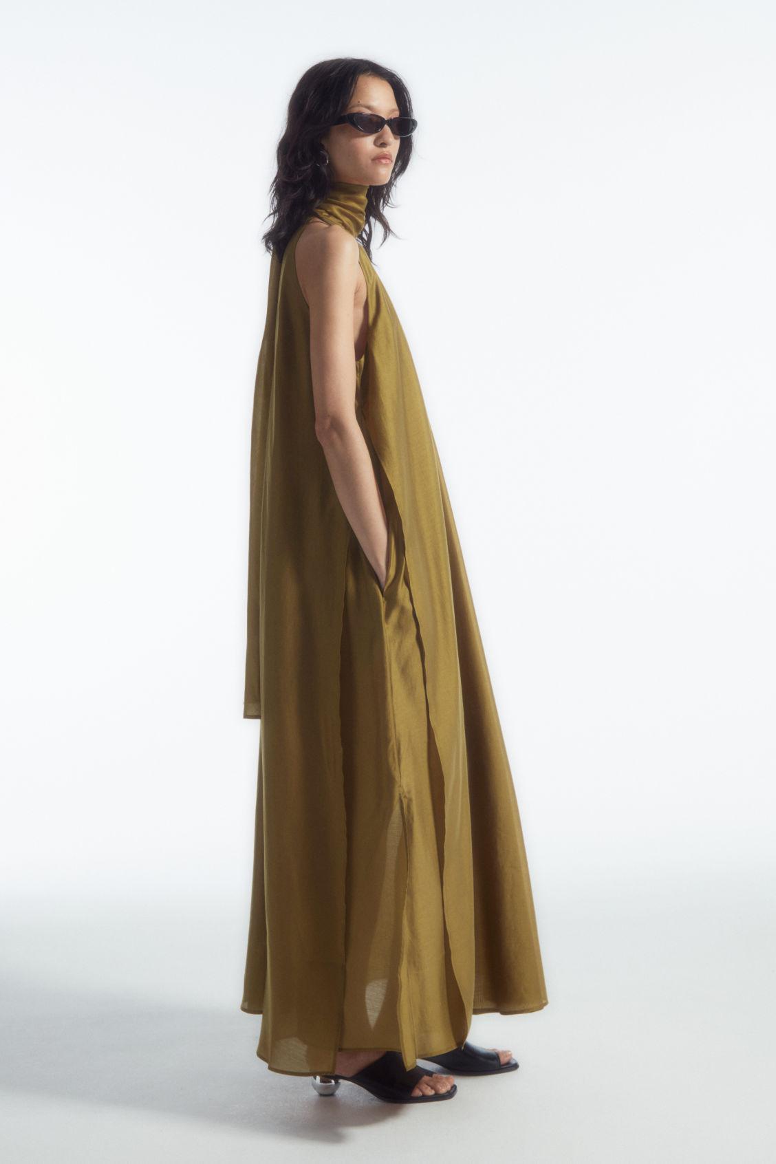 HALTERNECK A-LINE MAXI DRESS Product Image