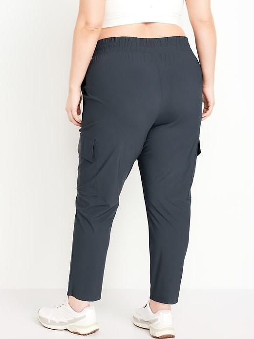 High-Waisted SleekTech Cargo Ankle Pants Product Image