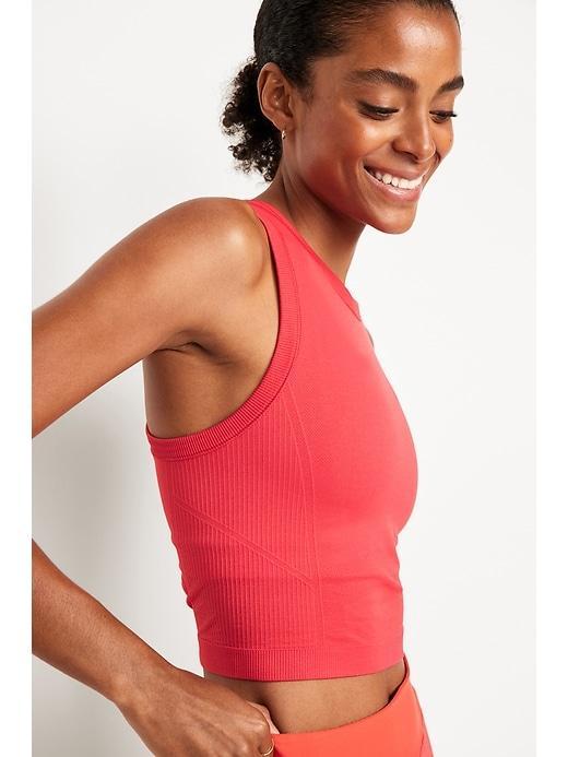 Fitted Seamless Crop Tank Top Product Image