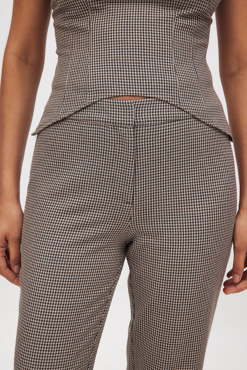 Flared Houndstooth Tailored Pants Product Image