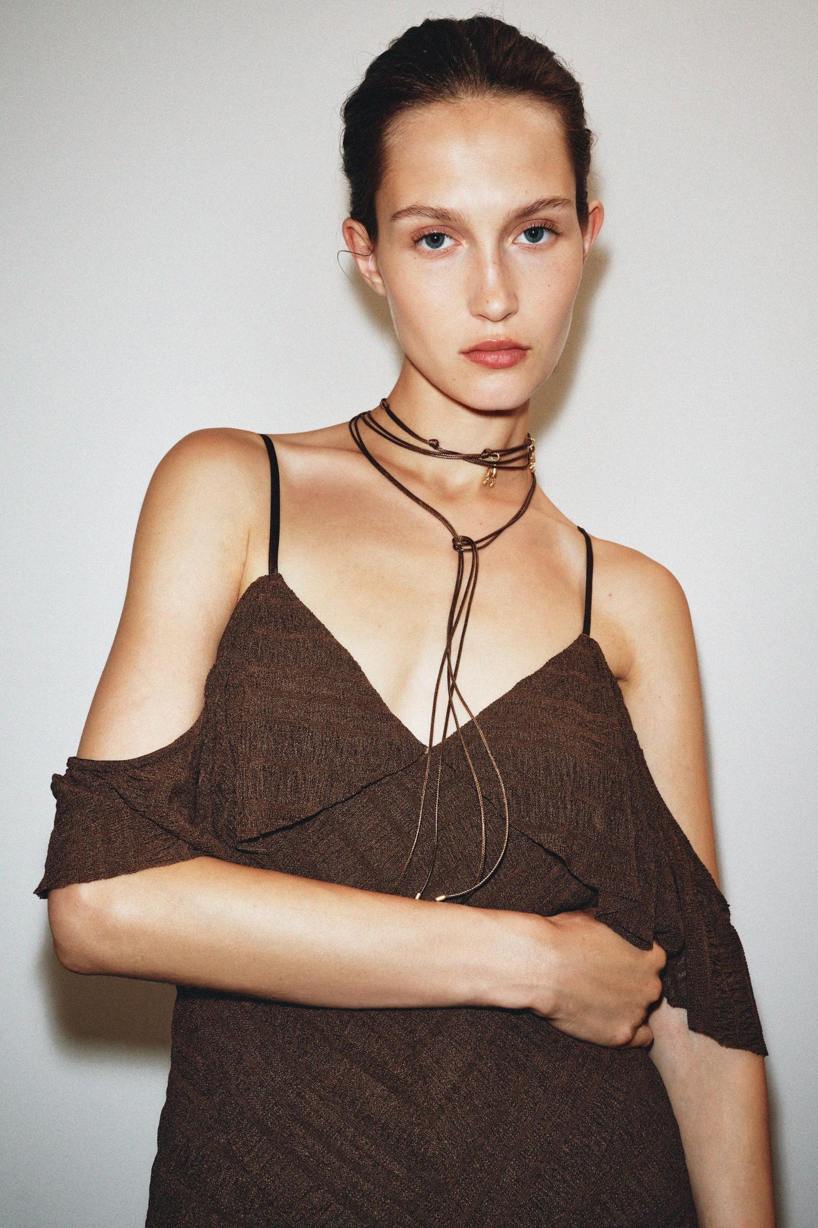 TEXTURED MIDI DRESS Product Image