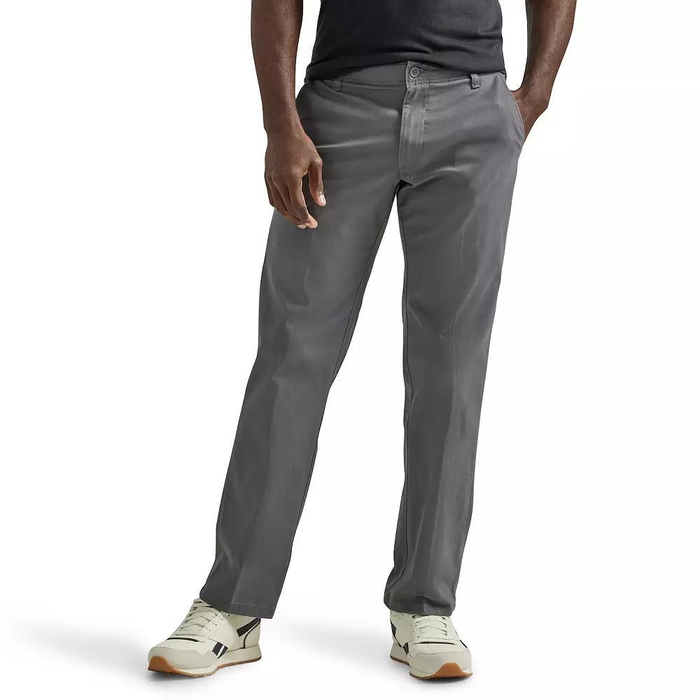 Men's Lee® Extreme Motion Straight Fit Flat Front Pants, Size: 33X30, Painter Gray Product Image