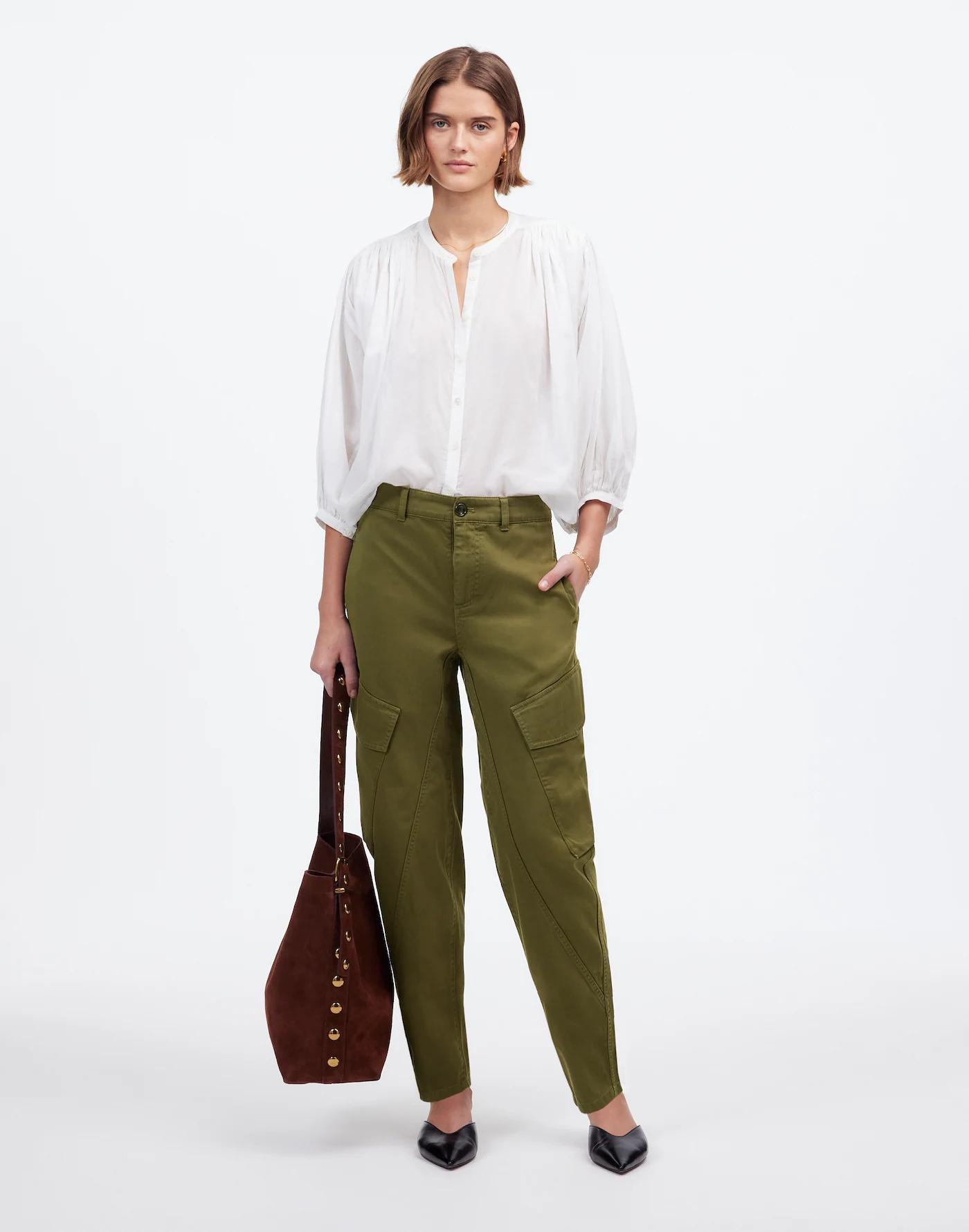 The Tall Barrel-Leg Utility Pant in Garment-Dyed Twill Product Image