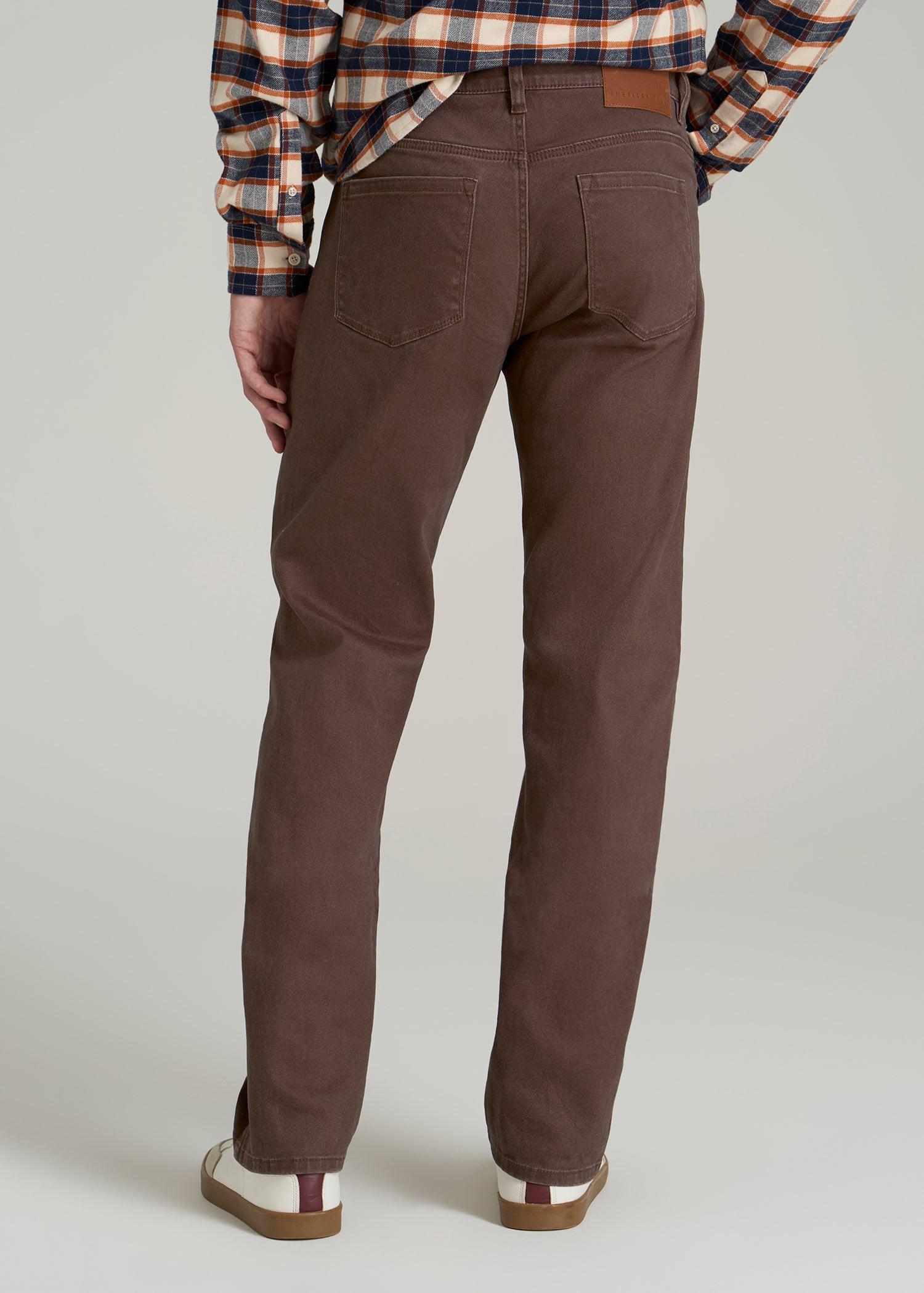 J1 Straight Fit Colored Jeans for Tall Men in Dark Toffee Product Image