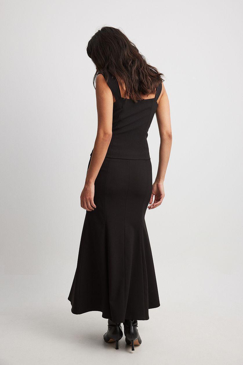 Woven Fitted Midi Skirt Product Image