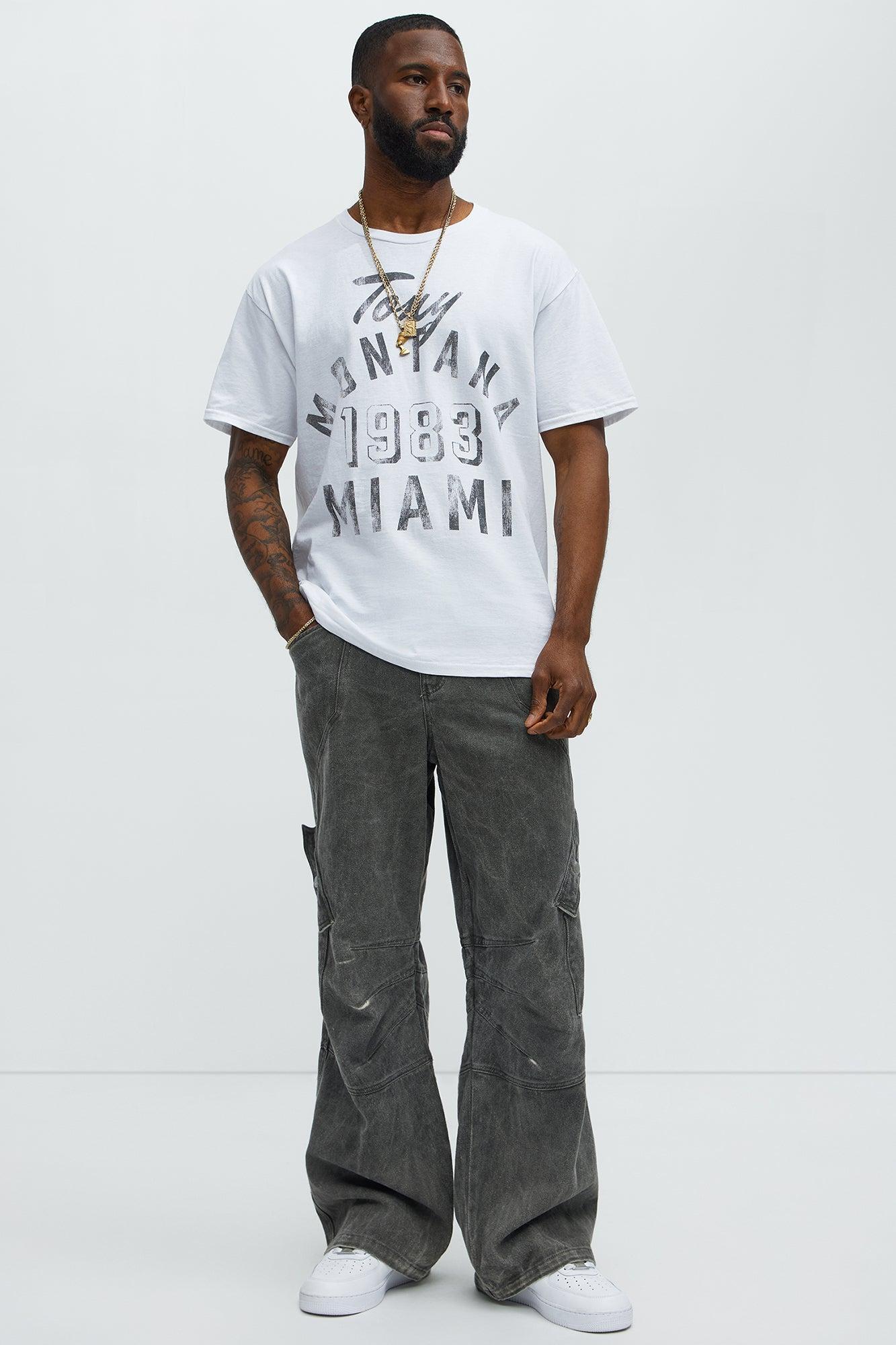 Scarface 1983 Miami Short Sleeve Tee - White Male Product Image