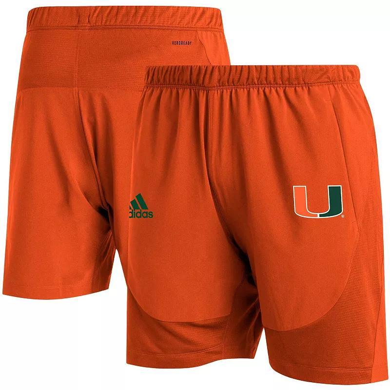 Mens adidas Miami Hurricanes 2021 Sideline AEROREADY Training Shorts Product Image