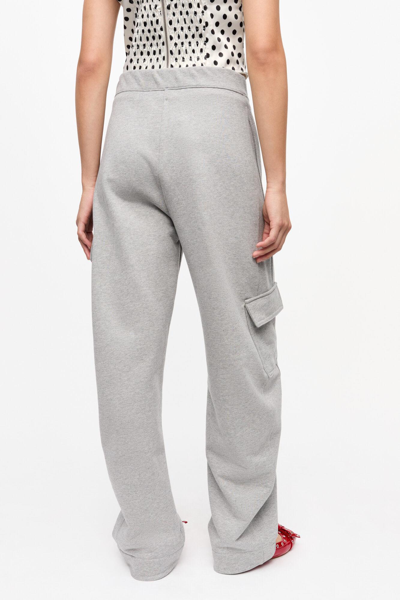 Grey Heavy Terry Curved Pants Product Image