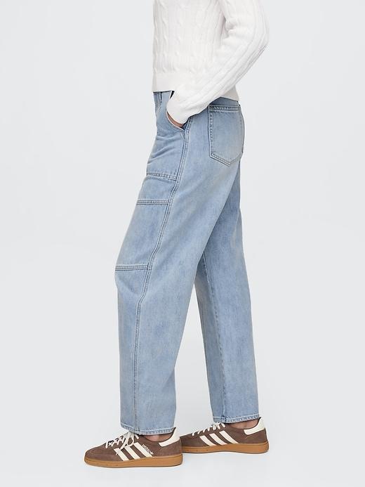 High Rise Barrel Jeans Product Image