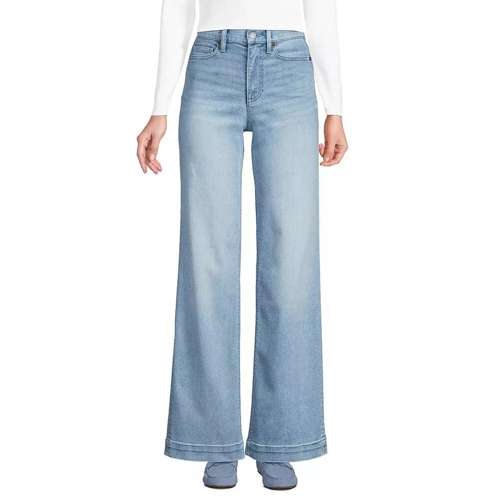 Women's Lands' End High-Rise Wide Leg Jeans,  Product Image