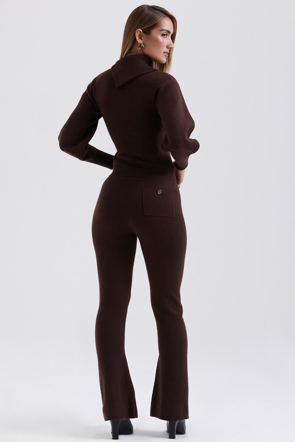 Nereida  chocolate cashmere blend trousers - sale Product Image