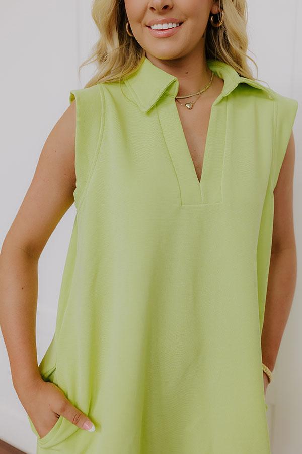 Coastal Dreamer Mini Dress in Lime Punch Product Image