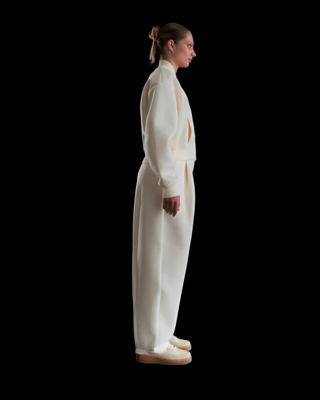 Womens Nike Sportswear Modern Fleece Oversize Destroyer Jacket | IB2679-133 Product Image