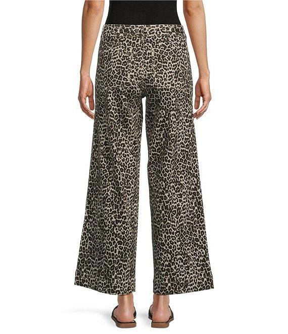 Prosperity Denim High Rise Leopard Print Trouser Jeans Product Image