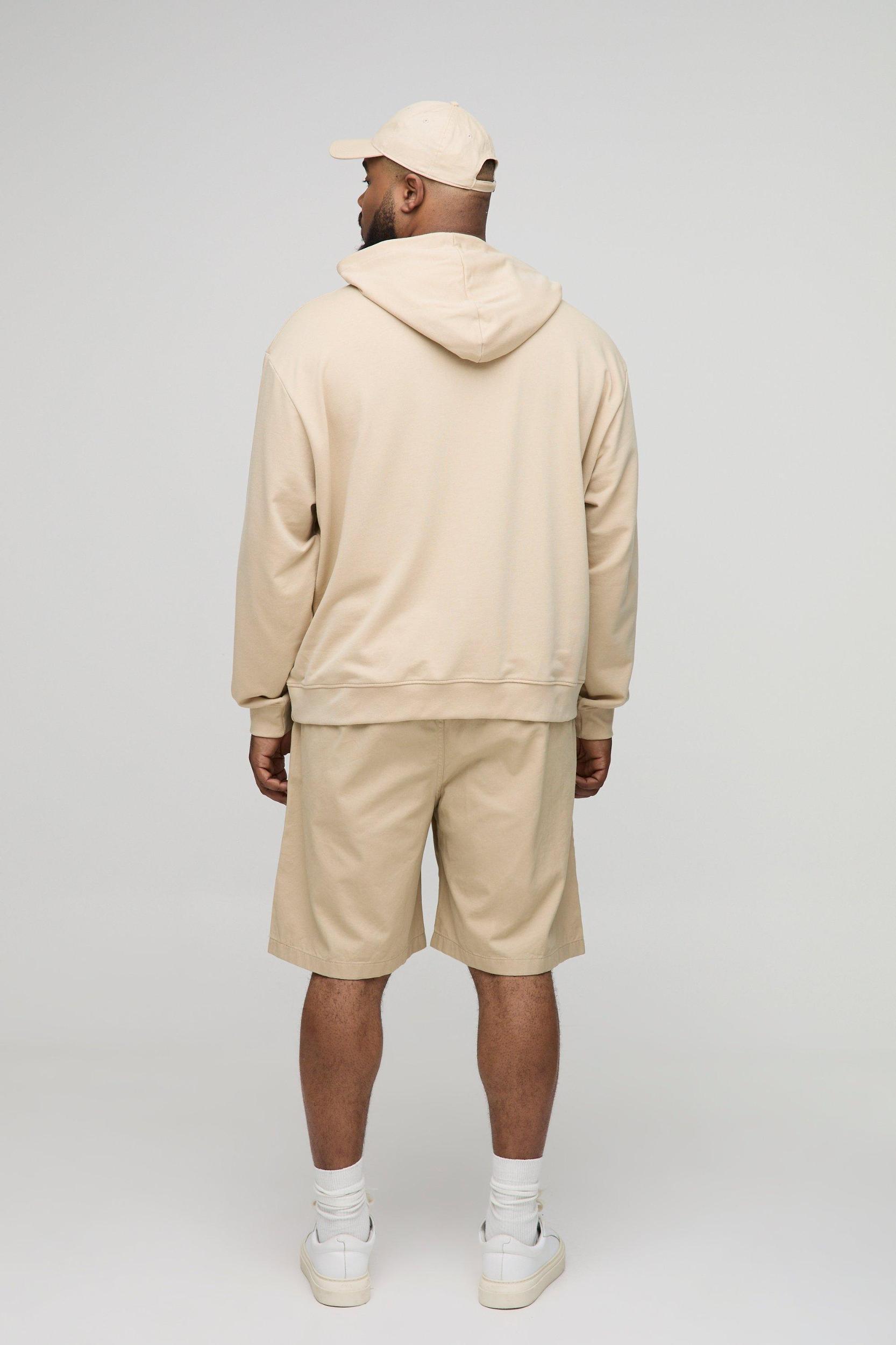 Plus 260GSM Loopback Boxy Oversized Fit Basic Hoodie | boohooMAN USA Product Image