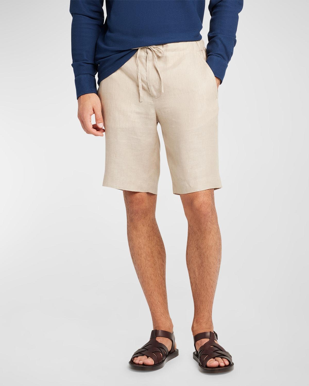 Mens Linen Bermuda Shorts Product Image