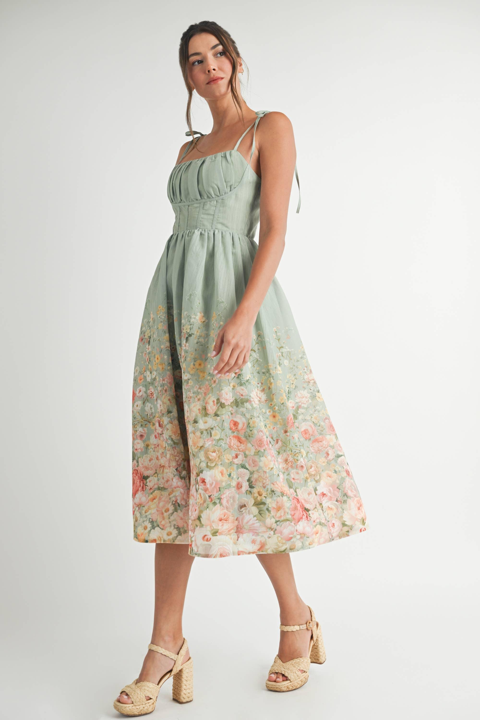 Emilia Floral Midi Dress Product Image