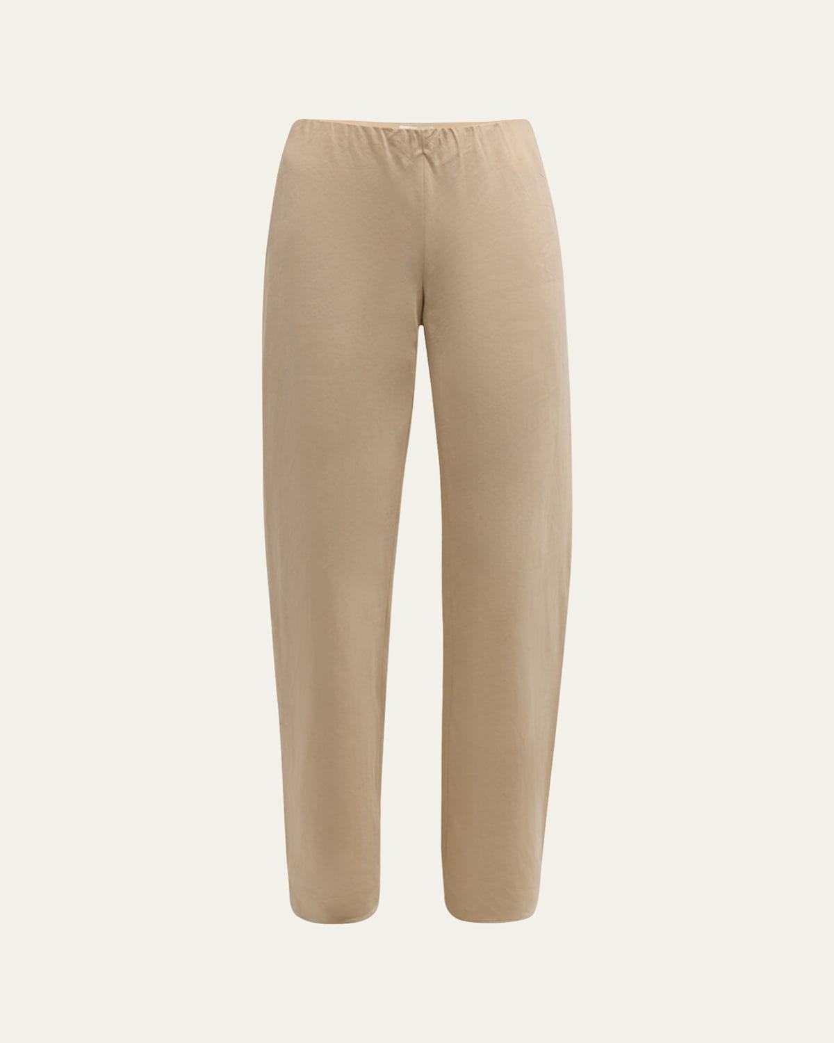 High-Waist Cotton Bias Pants Product Image