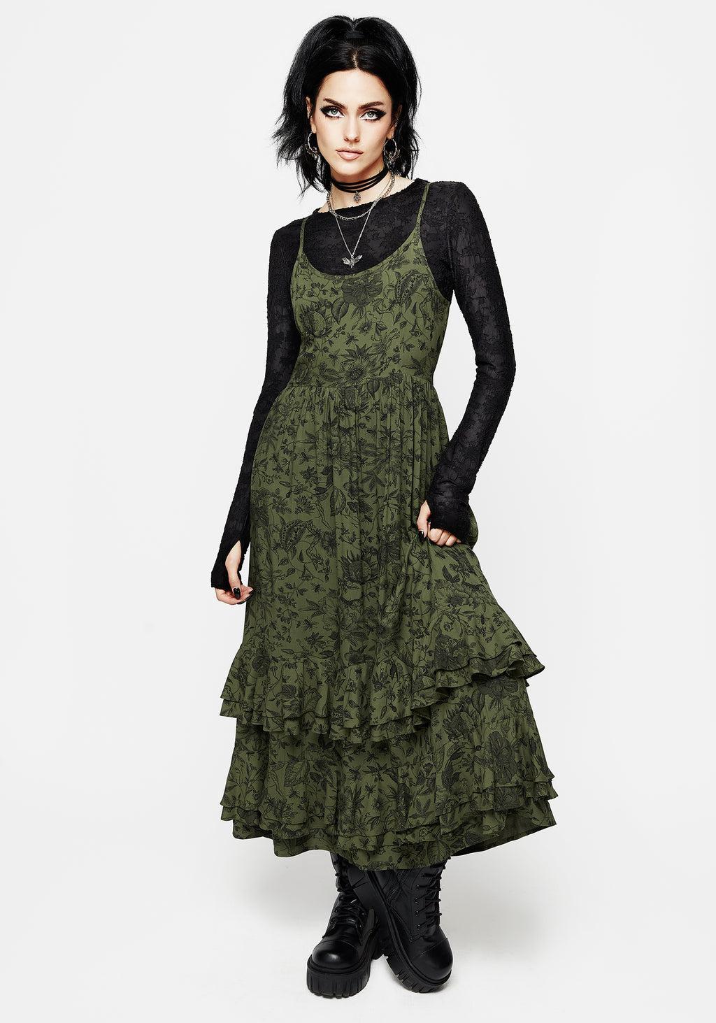 Meadowflowers Floral Print Tiered Midaxi Cami Dress Product Image